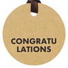 〈 メッセージタグ 〉CONGRATULATIONS